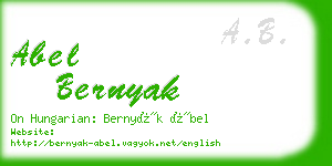 abel bernyak business card